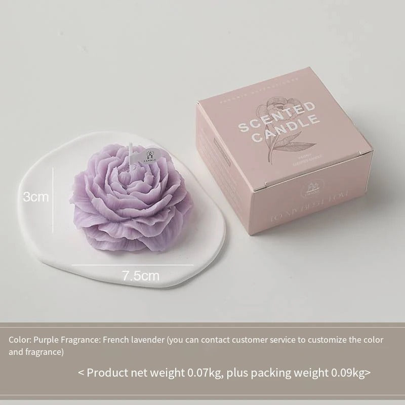 Peony Candle 3D Plant Aromatherapy