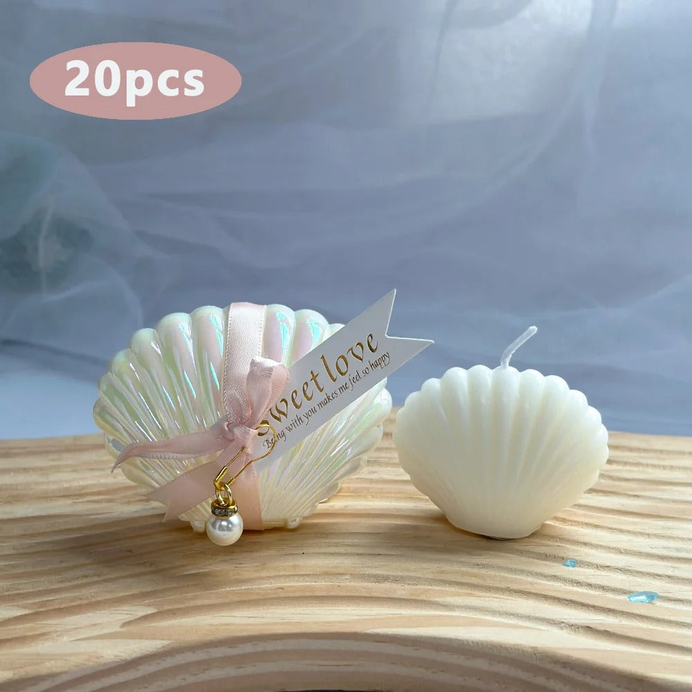 10pcs Shell Pearl Set Candle