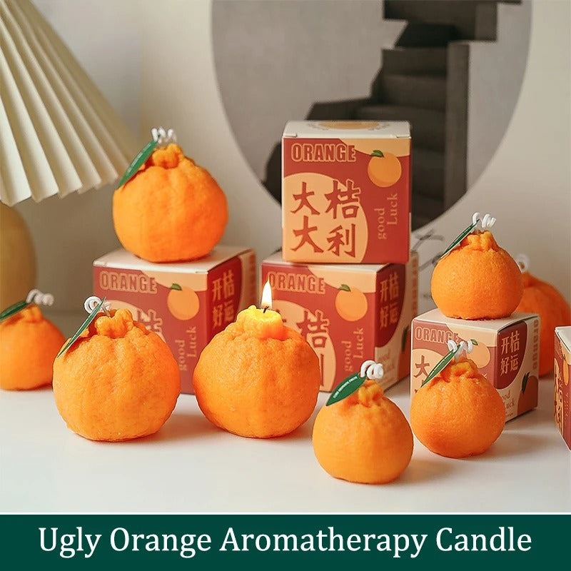 Orange Aromatherapy Candles Realistic Fruit