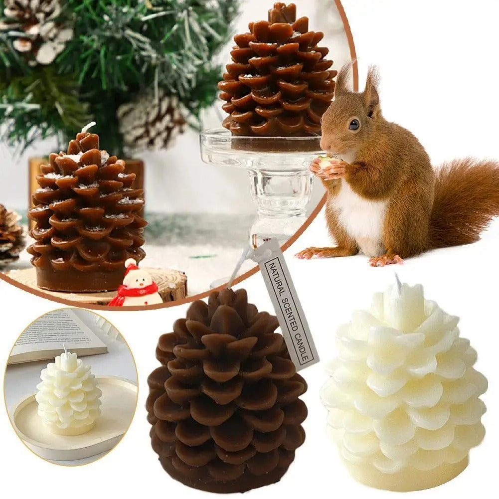 Pine Cone Figural Art Candle