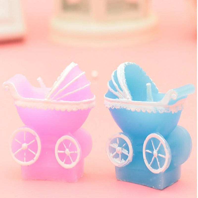10 pcs cute Mini Creative Pram Baby Birthday Candle