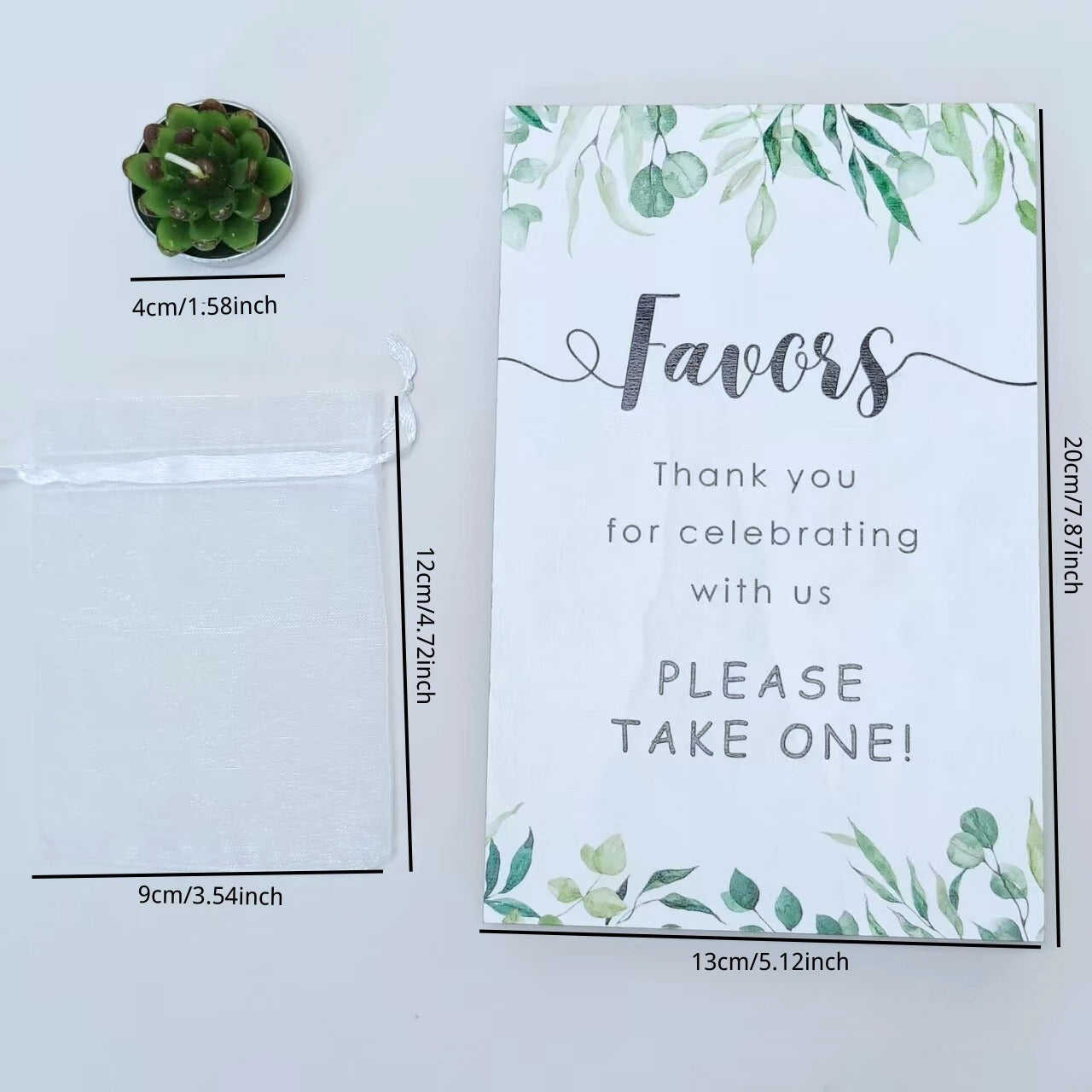 20 Pcs Succulent Candle : Baby Shower Favors