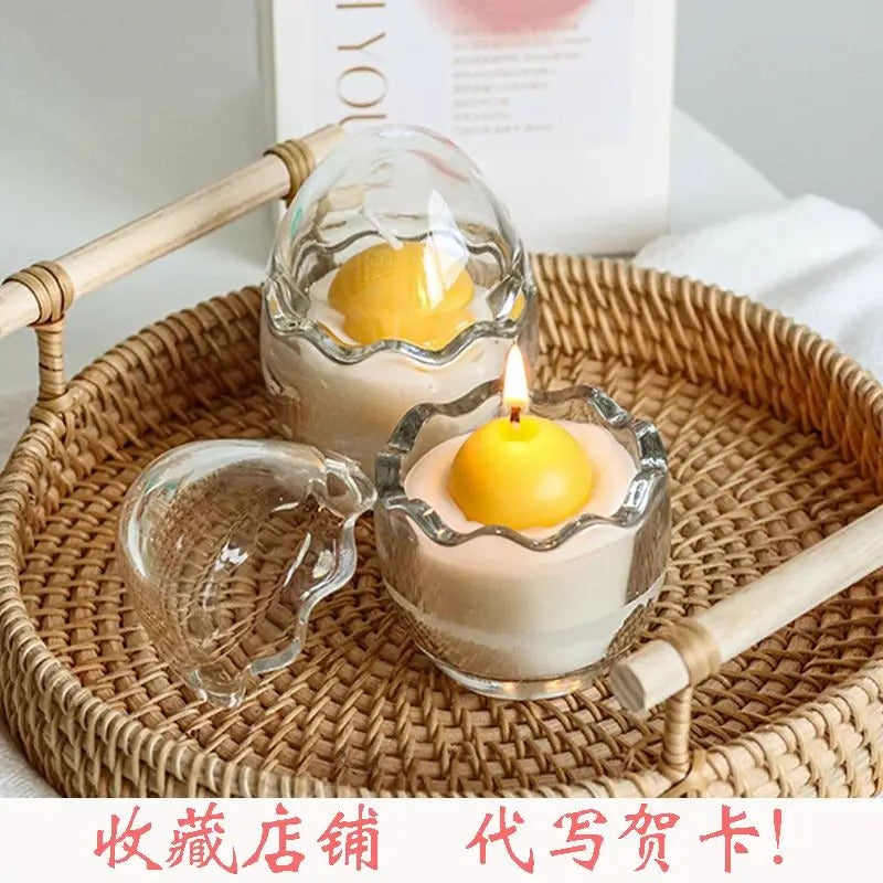 Style Handmade Eggshell Candle Aromatherapy Broken Egg Art Niche Design Candle