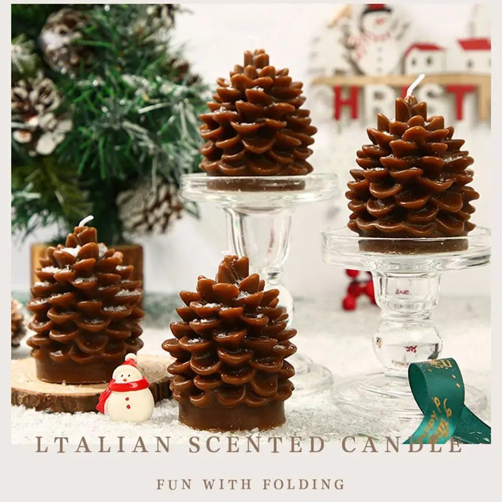 Pine Cone Figural Art Candle