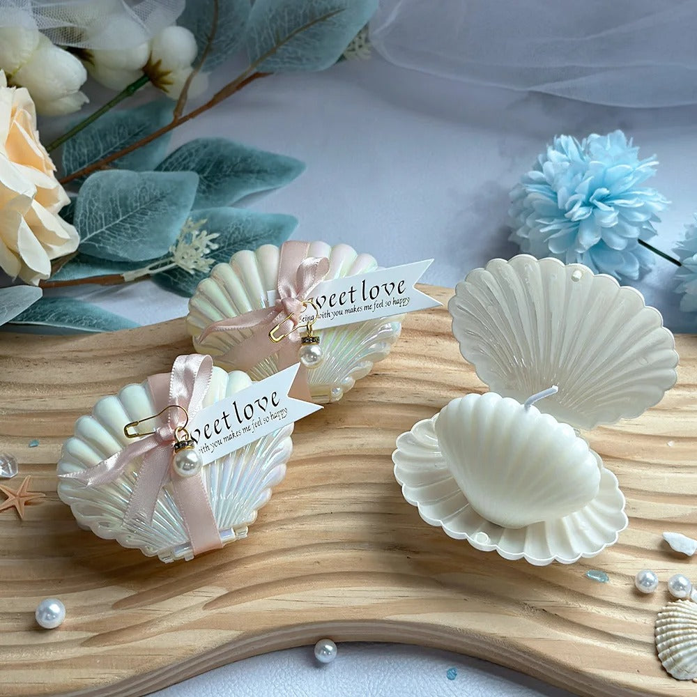 10pcs Shell Pearl Set Candle