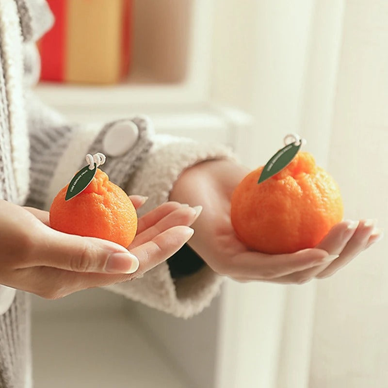 Orange Aromatherapy Candles Realistic Fruit