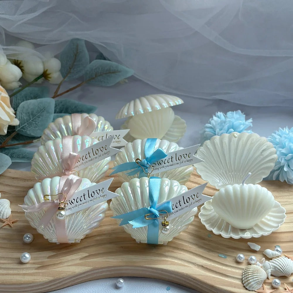 10pcs Shell Pearl Set Candle