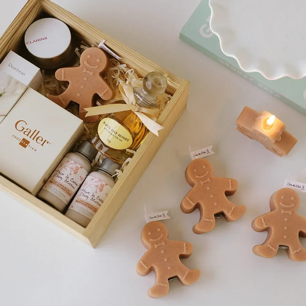 1PC Gingerbread Man Christmas Scented Candle Aromatherapy Creative Festive Atmosphere Decoration Small Ornaments