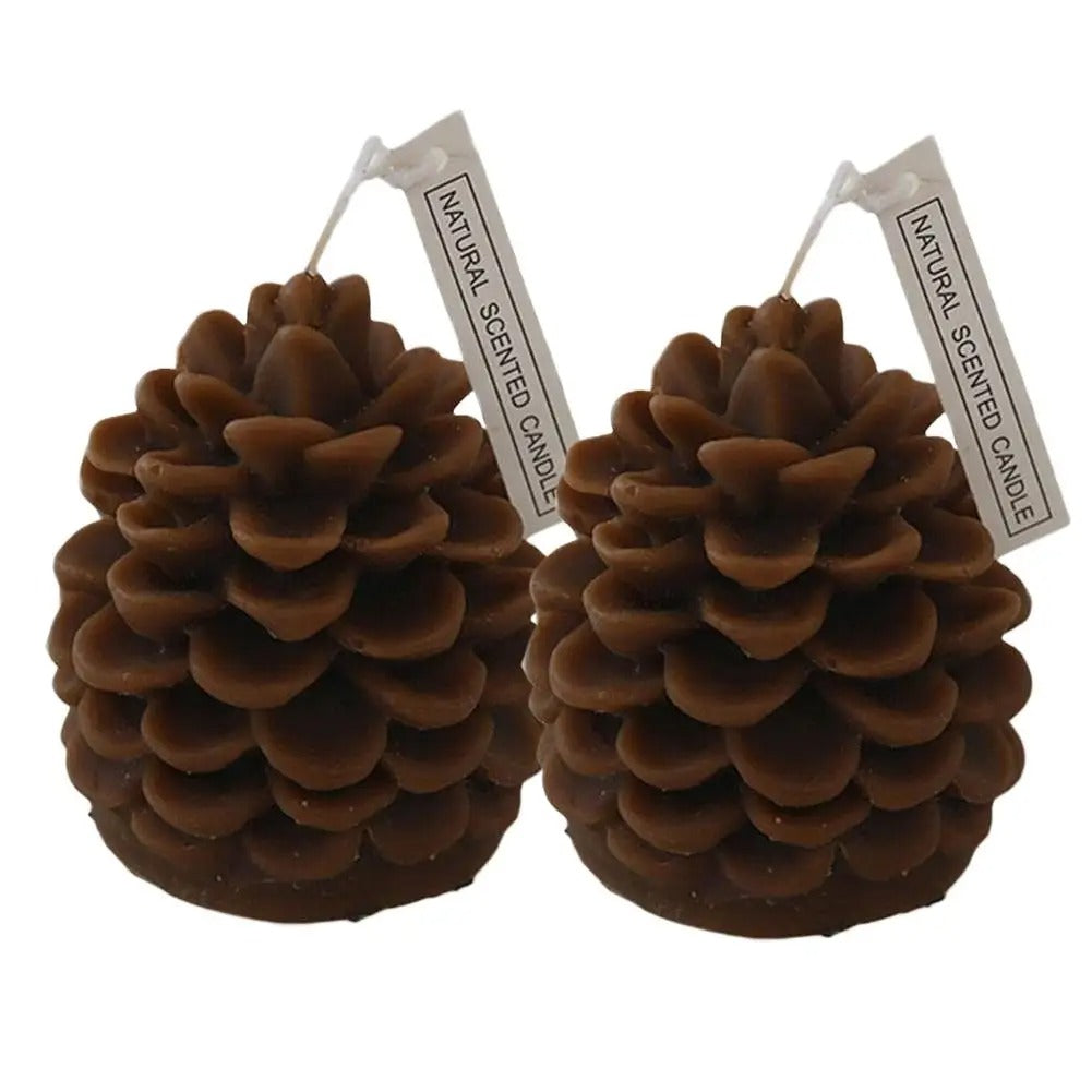 Pine Cone Figural Art Candle