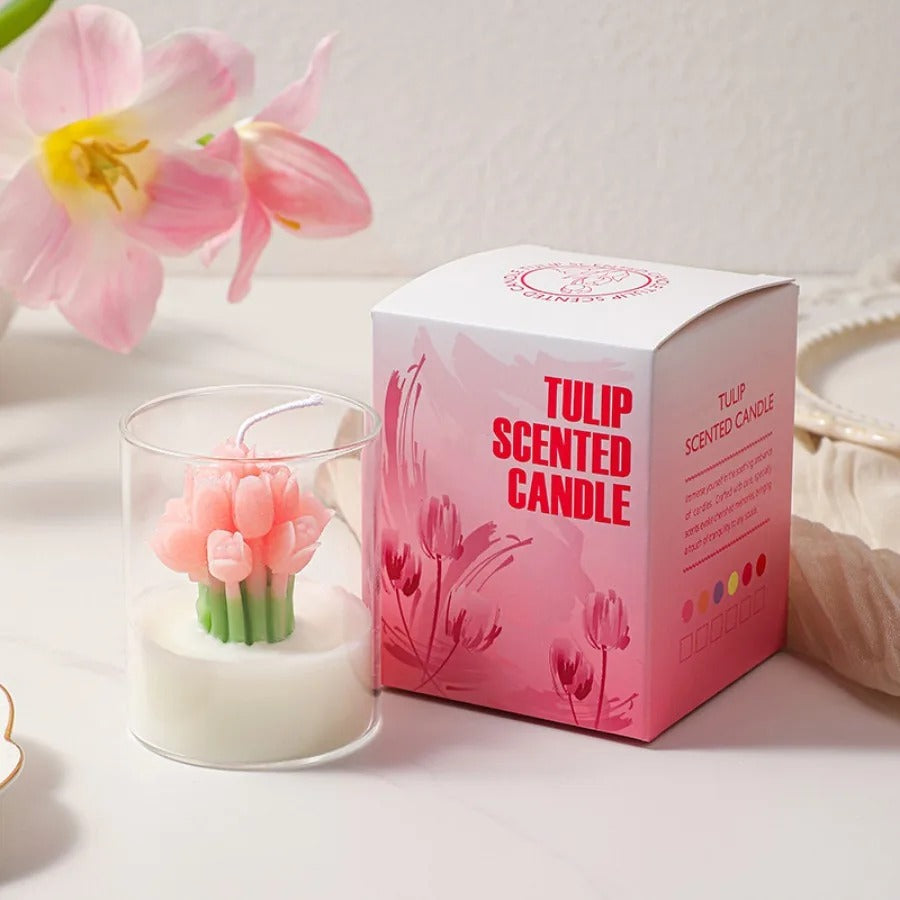 1pc Valentine's Tulip Scented Candle