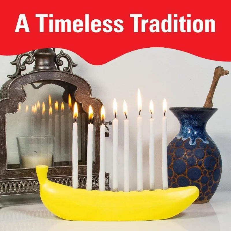 Creative Banana Shaped Candle Holder Tabletop Candle Storage Portable Banana Themed Candle Holder Interior Decoration