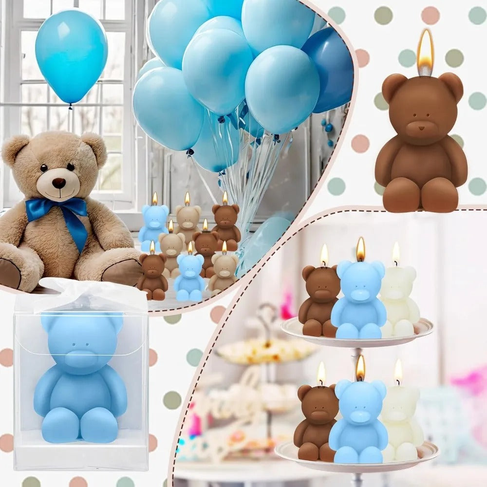 50pc Shower Candle Shower Favors for Guest Bear Party Favors