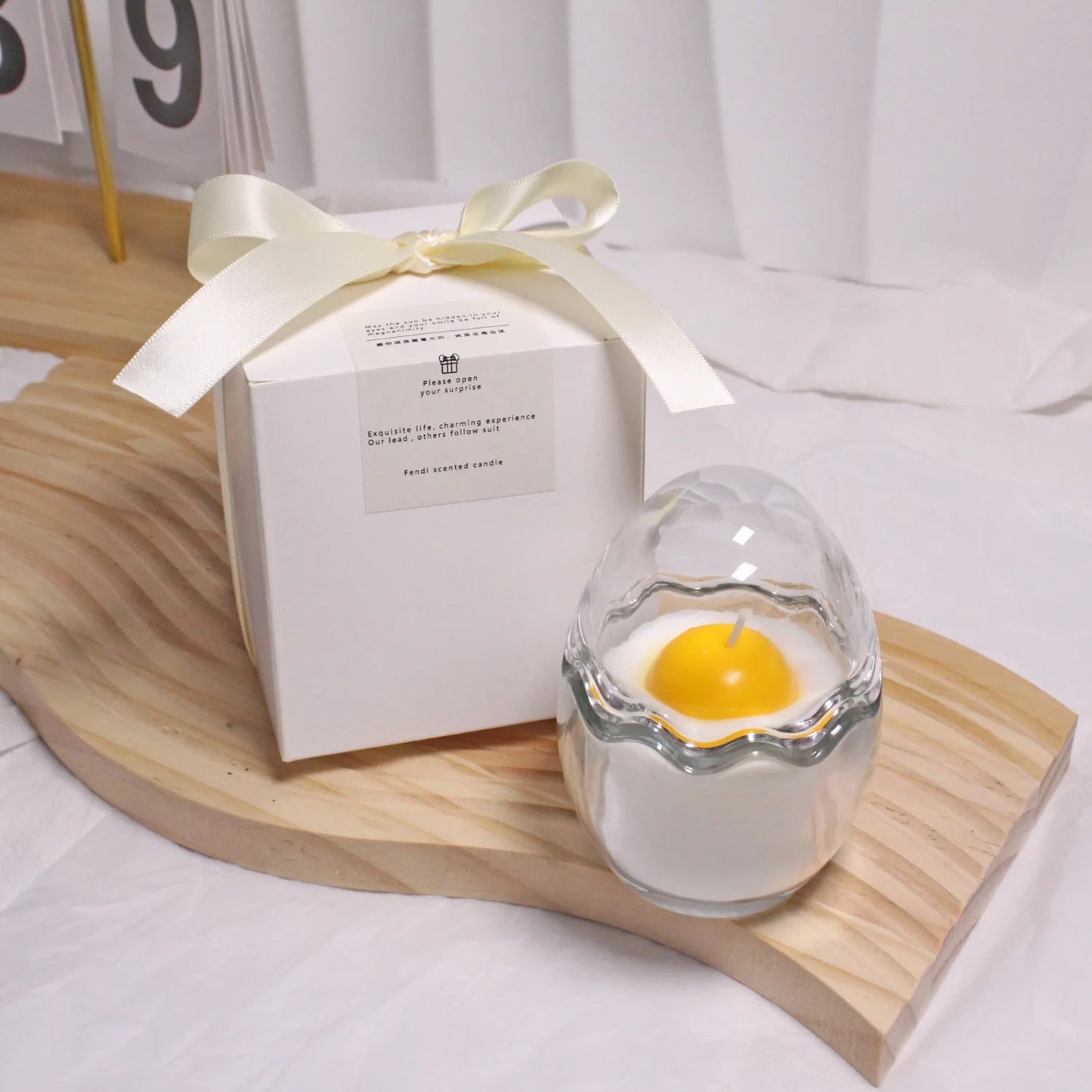 Style Handmade Eggshell Candle Aromatherapy Broken Egg Art Niche Design Candle