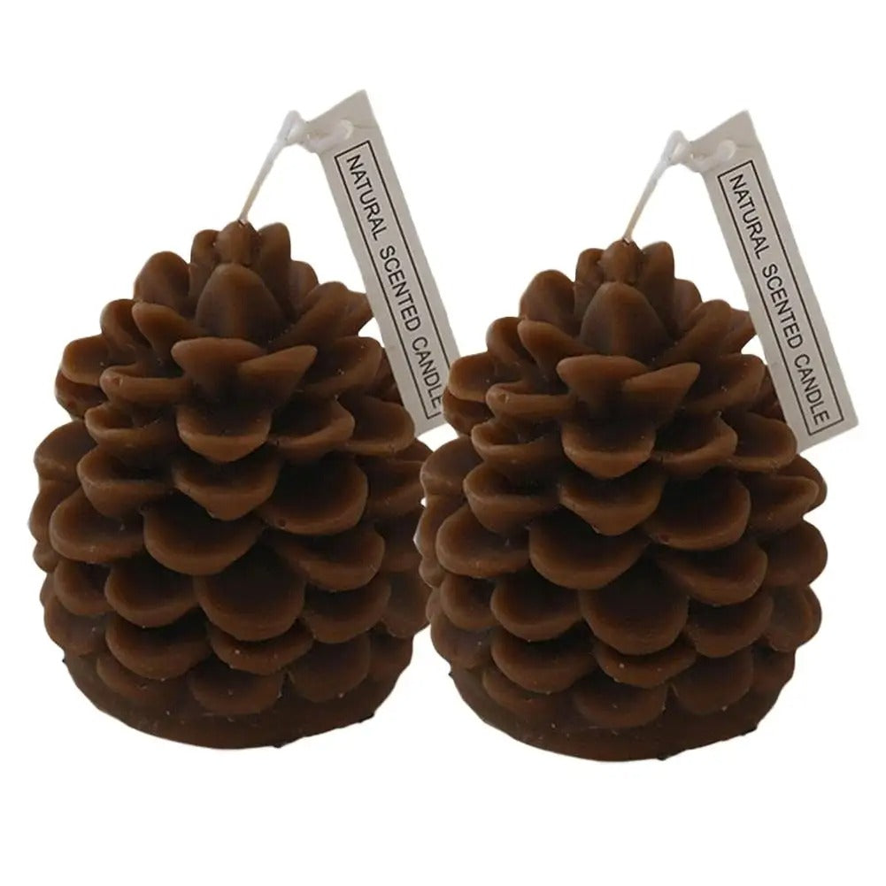 Pine Cone Figural Art Candle