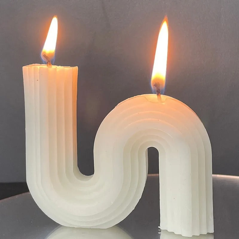 Geometric S-shaped Scented Candles