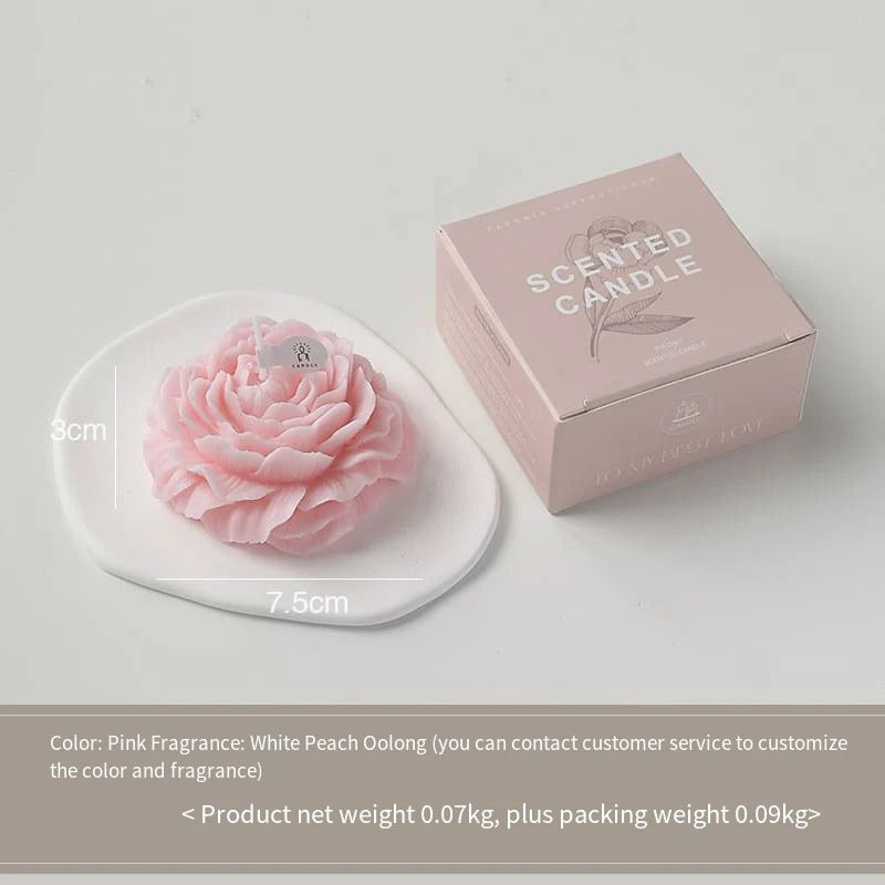 Peony Candle 3D Plant Aromatherapy