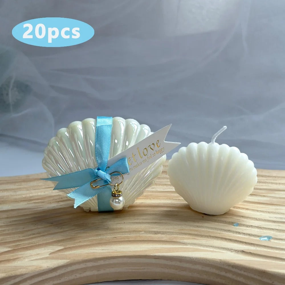 10pcs Shell Pearl Set Candle