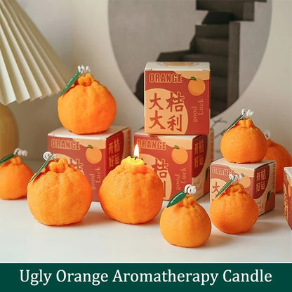 Orange Aromatherapy Candles Realistic Fruit