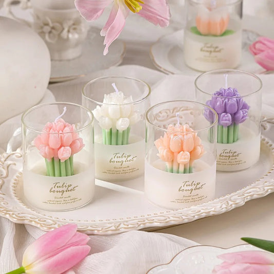 1pc Valentine's Tulip Scented Candle