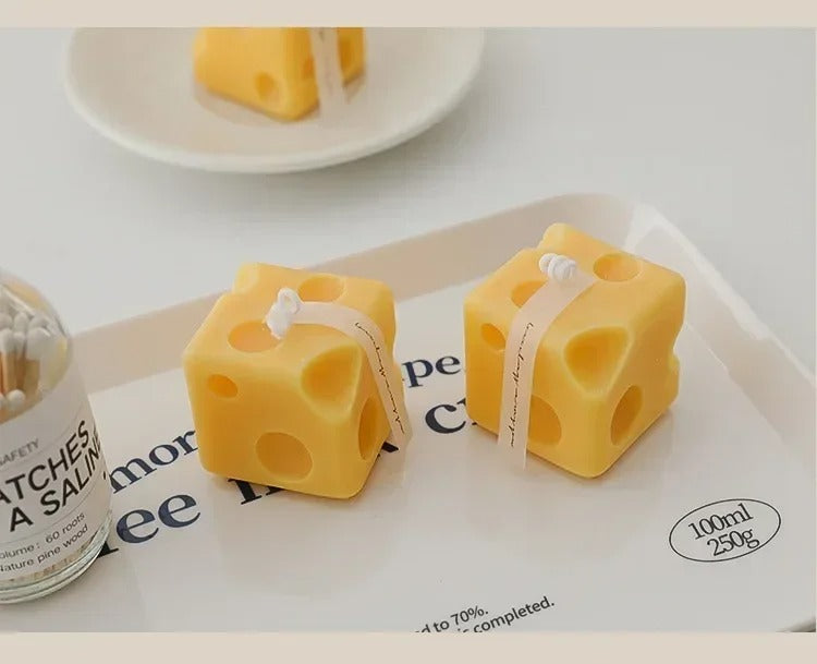 Cheese Shaped Scented Candles Yellow Cake Aromatherapy Candle