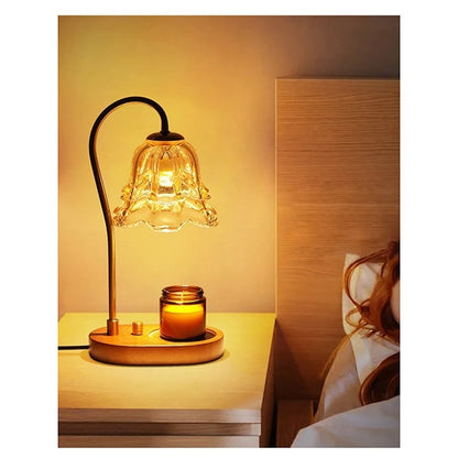 Electric Candle Warmer Lamp Flower Candle Warmer Lamp Button Switch With Adjustable 3 Gear Aromatherapy Table Lamp