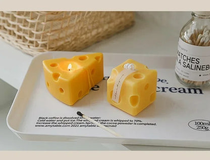 Cheese Shaped Scented Candles Yellow Cake Aromatherapy Candle