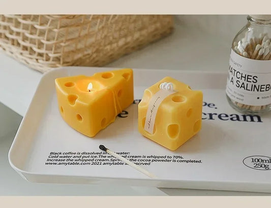 Cheese Shaped Scented Candles Yellow Cake Aromatherapy Candle