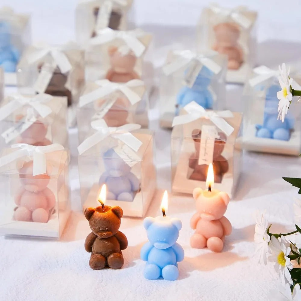 50pc Shower Candle Shower Favors for Guest Bear Party Favors