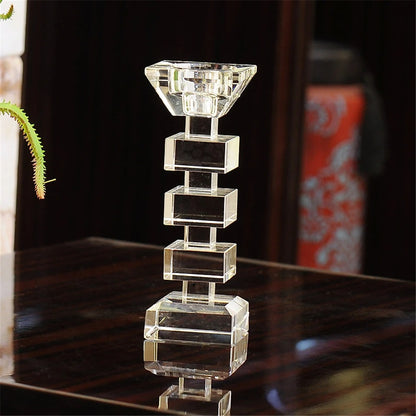 Crystal Glass Creative Romantic Candle Holders Tealight Candlestick