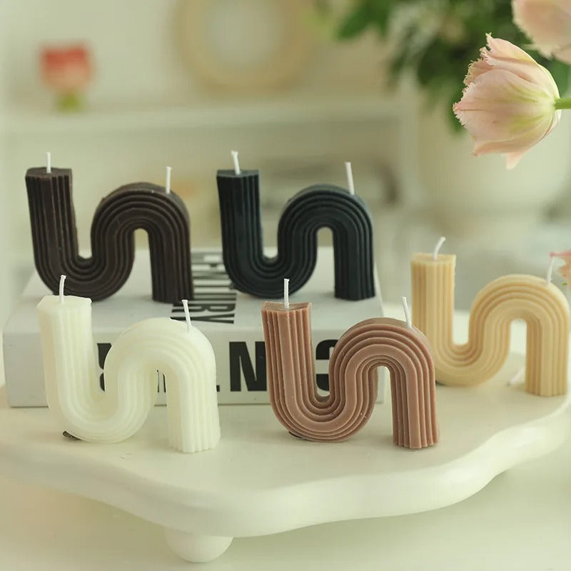 Geometric S-shaped Scented Candles