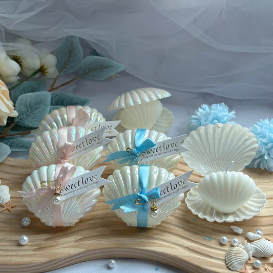 10pcs Shell Pearl Set Candle