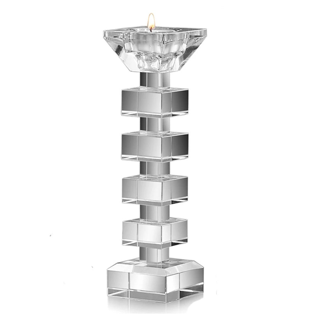 Crystal Glass Creative Romantic Candle Holders Tealight Candlestick