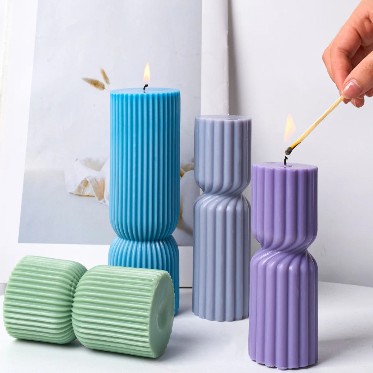 Cylindrical Candle Silicone Mold Aromath Candles