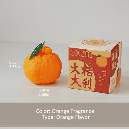 Orange Aromatherapy Candles Realistic Fruit