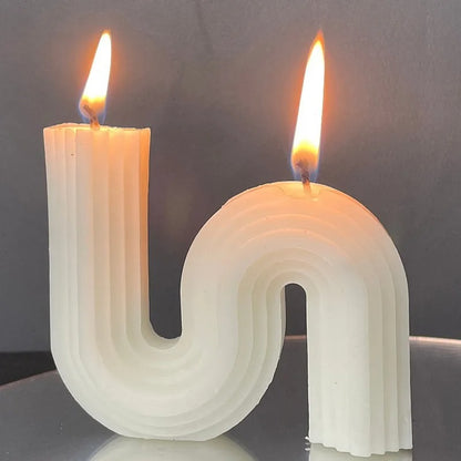 Geometric S-shaped Scented Candles